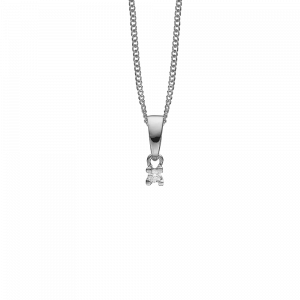 Labgrown Diamant halskæde/Vedhæng 0,03Ct.- Halskæde Silver