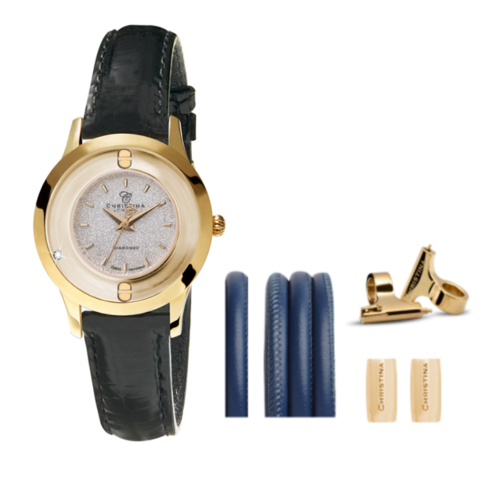 Collect ur 334GWBL-MAGIC  + Blå Watch Cord set - Christina Jewelry & Watches