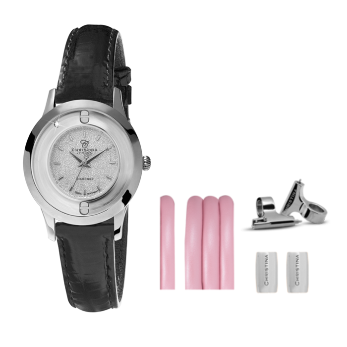 Collect ur 334SWBL-MAGIC + Lyserød Watch Cord set - Christina Jewelry & Watches
