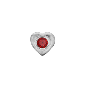 Ruby Heart - Silver