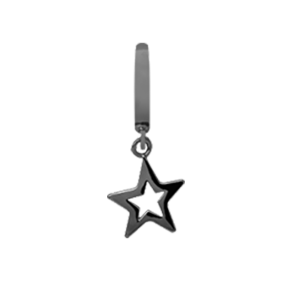 Star charm - Dark silver