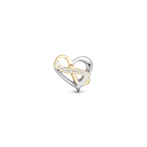 Heart With Eternity - Forgyldt/Sølv Charm 