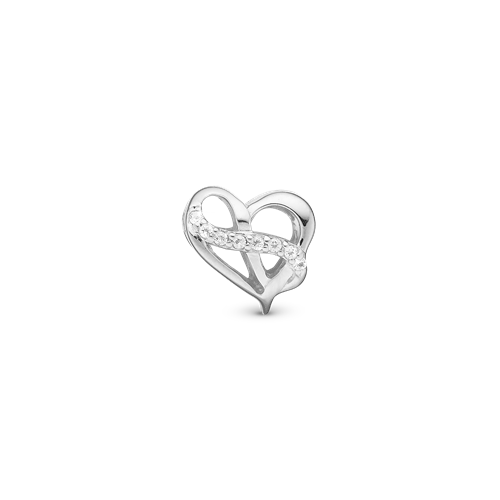Heart With Eternity - Sølv Charm 
