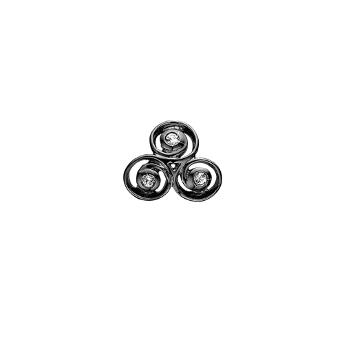 Triple Spiral - Dark Silver
