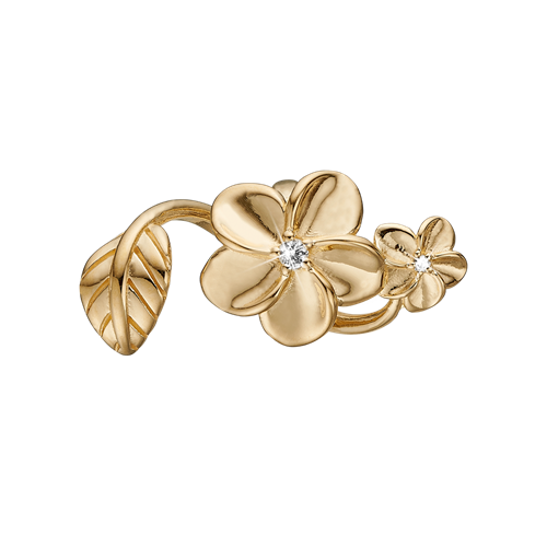 Flower Bouquet Forgyldt - Til Læderarmbånd Christina Jewelry & Watches