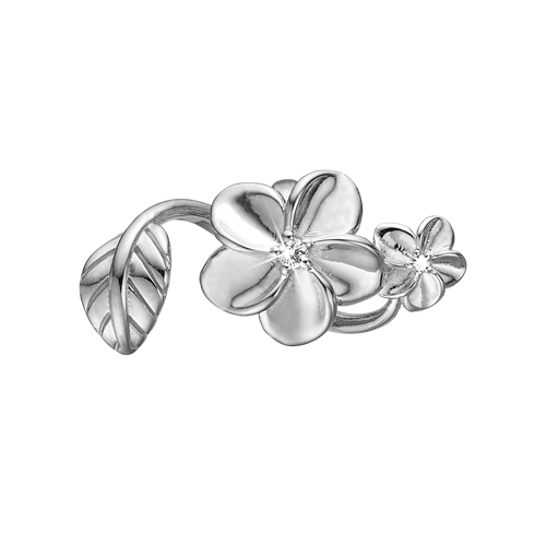 Flower Bouquet Silver - Til Læderarmbånd Christina Jewelry & Watches