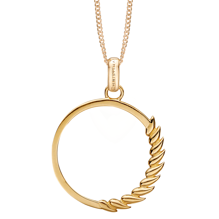 Circle Leaf Forgyldt - Christina Jewelry & Watches