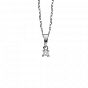Labgrown Diamant Halskæde/Vedhæng 0,10Ct. - Silver