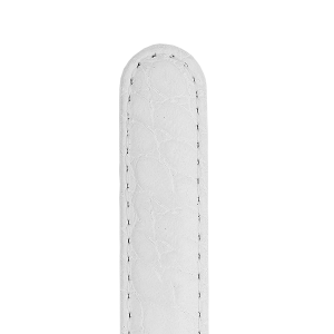 Mat Hvid 16 mm - Læder urrem