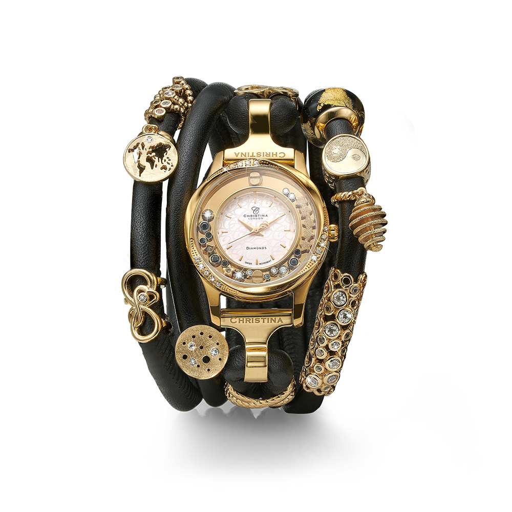 forræder tsunamien Pind Collect ur 331GWBL-Magic Forgyldt + Blå Watch Cord set - Christina Jewelry  & Watches