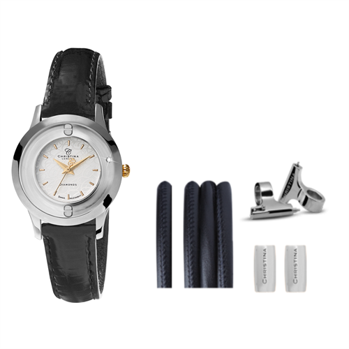 Collect ur double + Watch Cord Set 32 mm- sølvfarvet Kampange